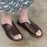 Dark Brown Azeca Sandal by Brador Shoes 