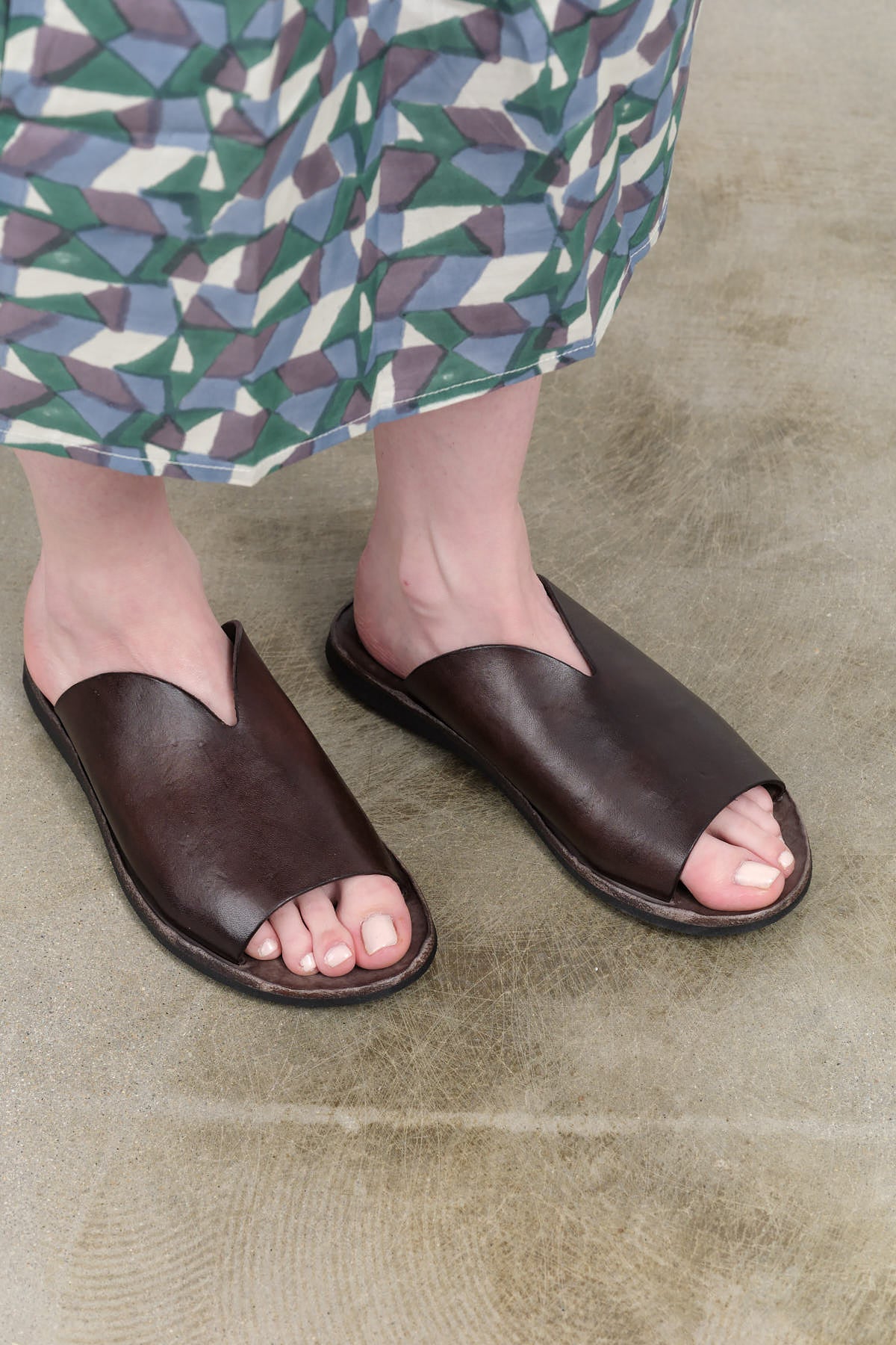 Dark Brown Azeca Sandal by Brador Shoes 