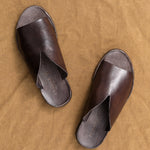 Brador Shoes Dark Brown Leather Azeca Sandal