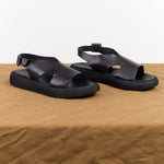 India Platform Sandal by Brador Shoes in Black