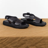 India Platform Sandal by Brador Shoes in Black