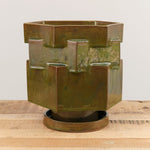 BZippy Home Planters Extra Large Hex Planter Analine Green