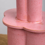 Speckled detailing on hand-sculpted Sunset Pink Large Clover Bottle Vase