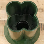 Chrome Green Oval Scallop Vase by BZippy