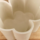 BZippy Art Ceramics Short Scallop Vase in Cream Cream