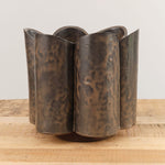 BZippy Art Ceramics Short Scallop Vase in Espresso Espresso