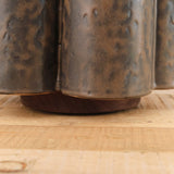 BZippy Art Ceramics Short Scallop Vase in Espresso Espresso