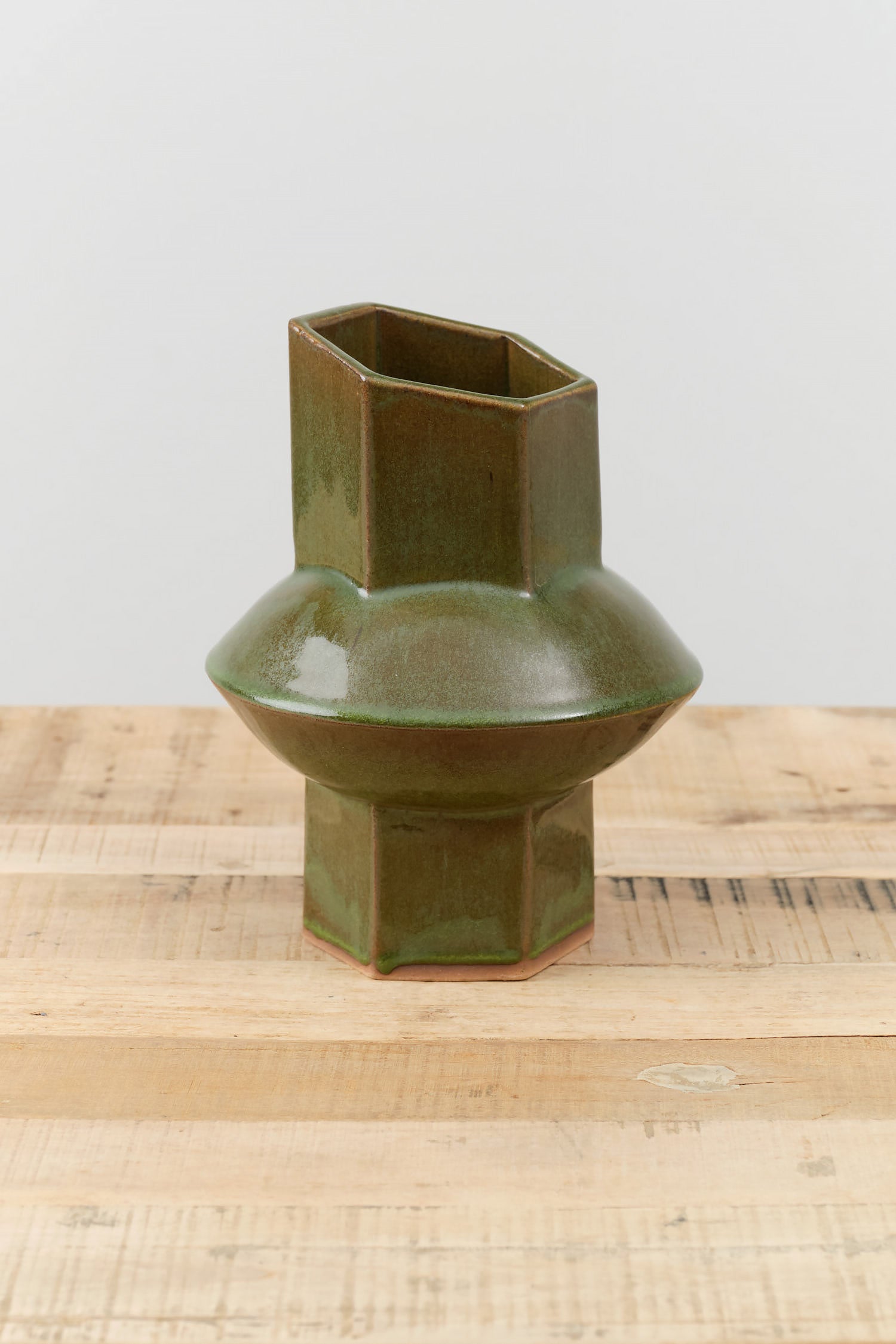 Small Oval Vase by BZippy in Analine Green