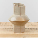 BZippy Ceramics Small Oval Vase in Gloss Tan