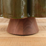 Tall Scallop Vase in Analine Green