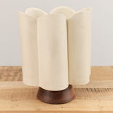 BZippy Art Ceramics Tall Scallop Vase in Cream Cream