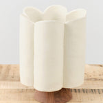 Cream Tall Scallop Vase by BZippy