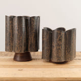 BZippy Art Ceramics Tall Scallop Vase in Espresso Espresso