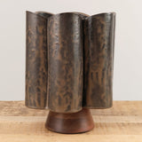 BZippy Art Ceramics Tall Scallop Vase in Espresso Espresso