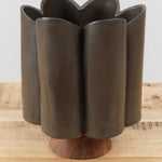 BZippy Ceramics Tall Scallop Vase in Iron Gate