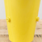 BZippy Ceramics Wide Saucer Vase in Gloss Yellow