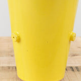 BZippy Ceramics Wide Saucer Vase in Gloss Yellow