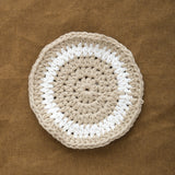 C Sik Crotchet Coaster in White 