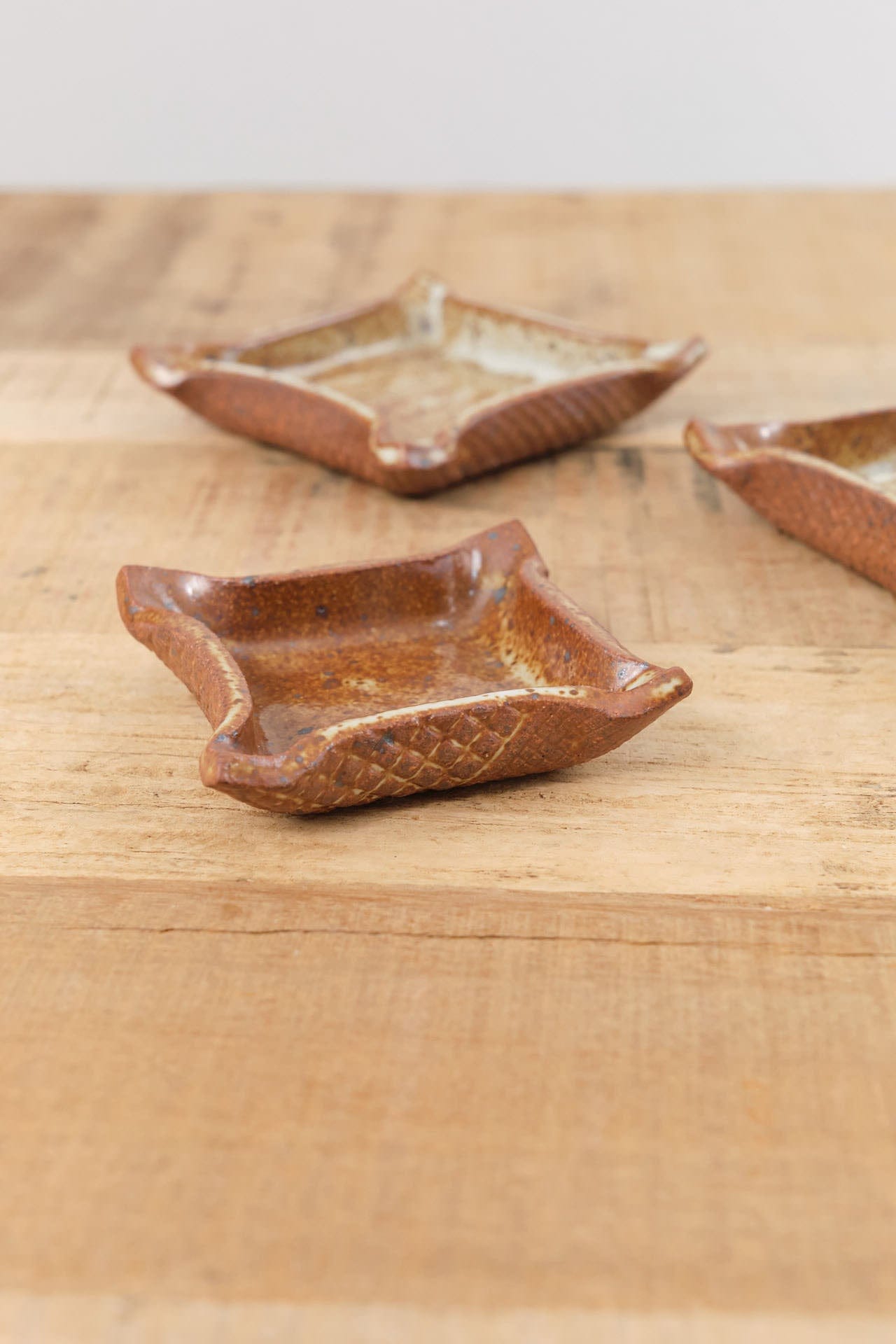 Cait Reas Art Ceramics Tray Set 020 in Red Stoneware / Set of 3