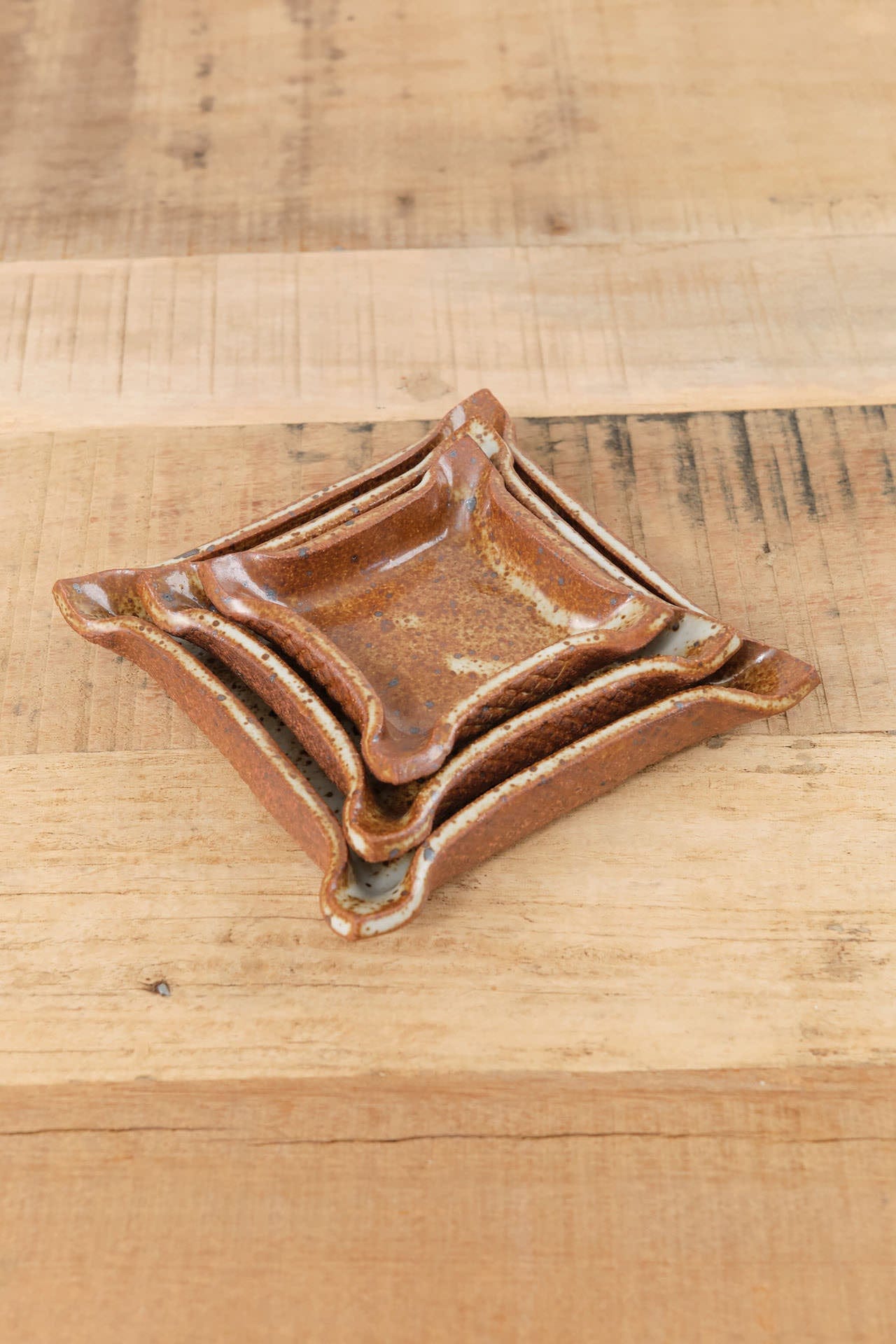 Cait Reas Art Ceramics Tray Set 020 in Red Stoneware / Set of 3