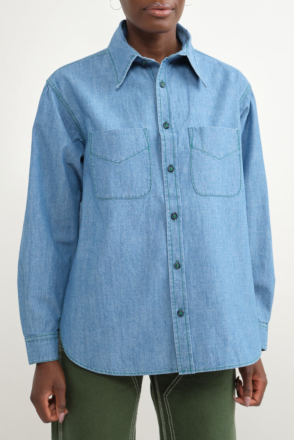 Front of Perfect Chambray Shirt 