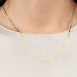 Flat Oval Disc Necklace