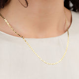 Flat Oval Disc Necklace