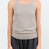 Evam Eva Apparel Womens Blouses Cashmere Sleeveless in Beige
