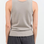 Evam Eva Apparel Womens Blouses Cashmere Sleeveless in Beige
