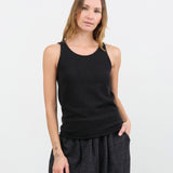 Evam Eva Apparel Womens Blouses Cashmere Sleeveless in Sumi