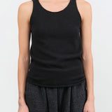 Evam Eva Apparel Womens Blouses Cashmere Sleeveless in Sumi