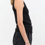 Evam Eva Apparel Womens Blouses Cashmere Sleeveless in Sumi
