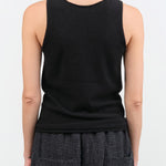 Evam Eva Apparel Womens Blouses Cashmere Sleeveless in Sumi