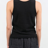 Evam Eva Apparel Womens Blouses Cashmere Sleeveless in Sumi