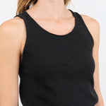 Evam Eva Apparel Womens Blouses Cashmere Sleeveless in Sumi