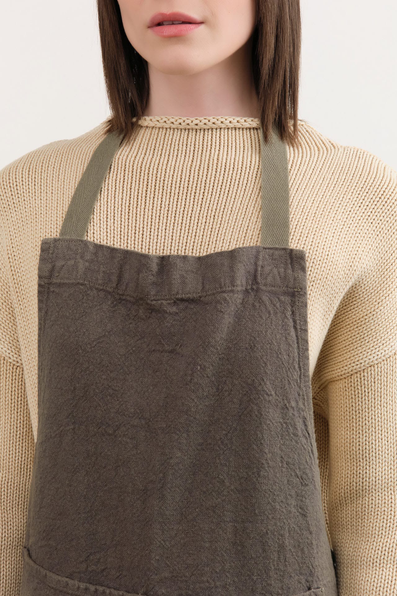Charvet Editions Home Kitchen Aprons Doudou Apron in Oxyde Oxyde / 33.5" L X 30.75" W