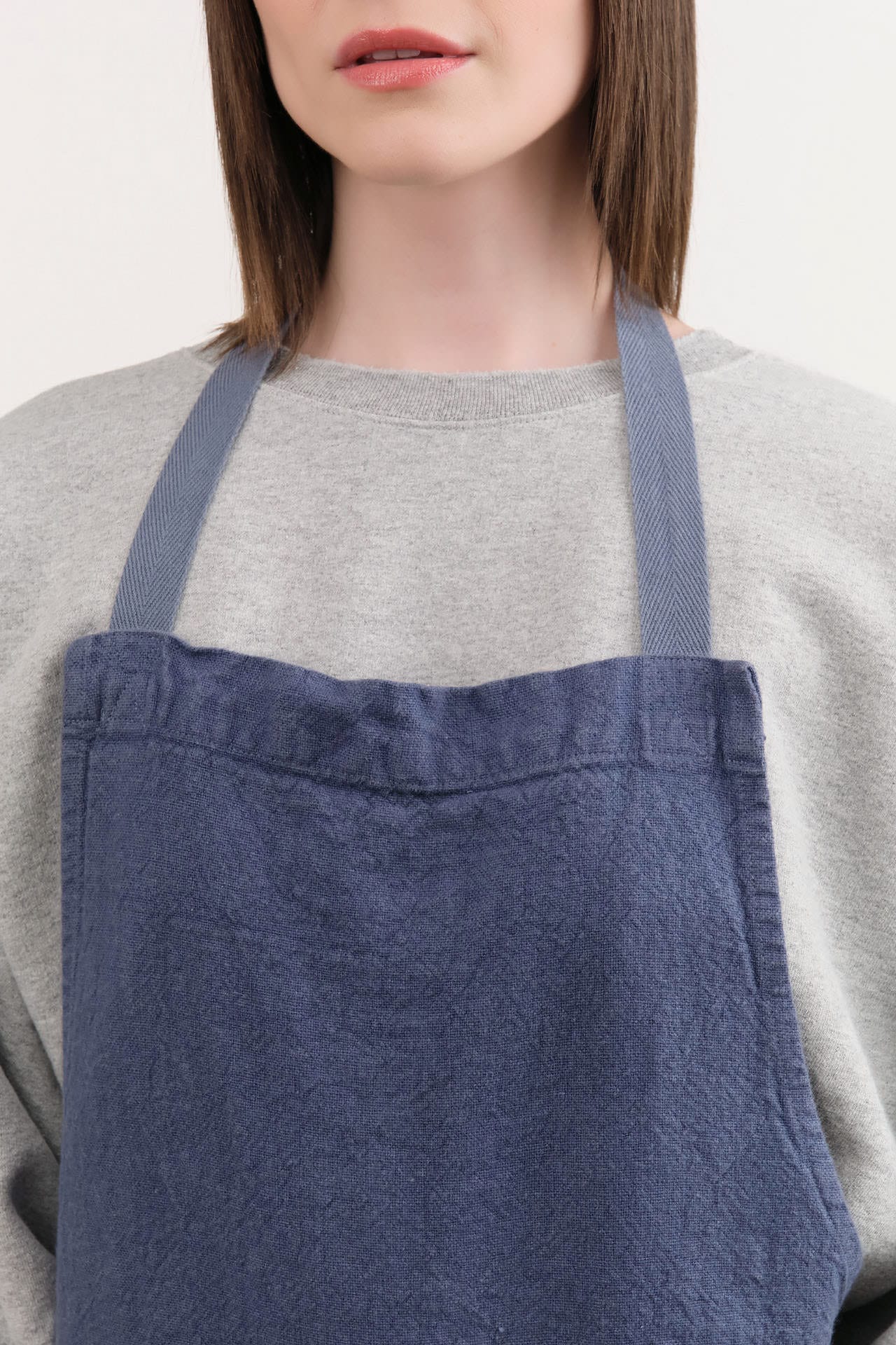 Charvet Editions Home Kitchen Aprons Doudou Apron in Indigo Indigo / 33.5" L X 30.75" W