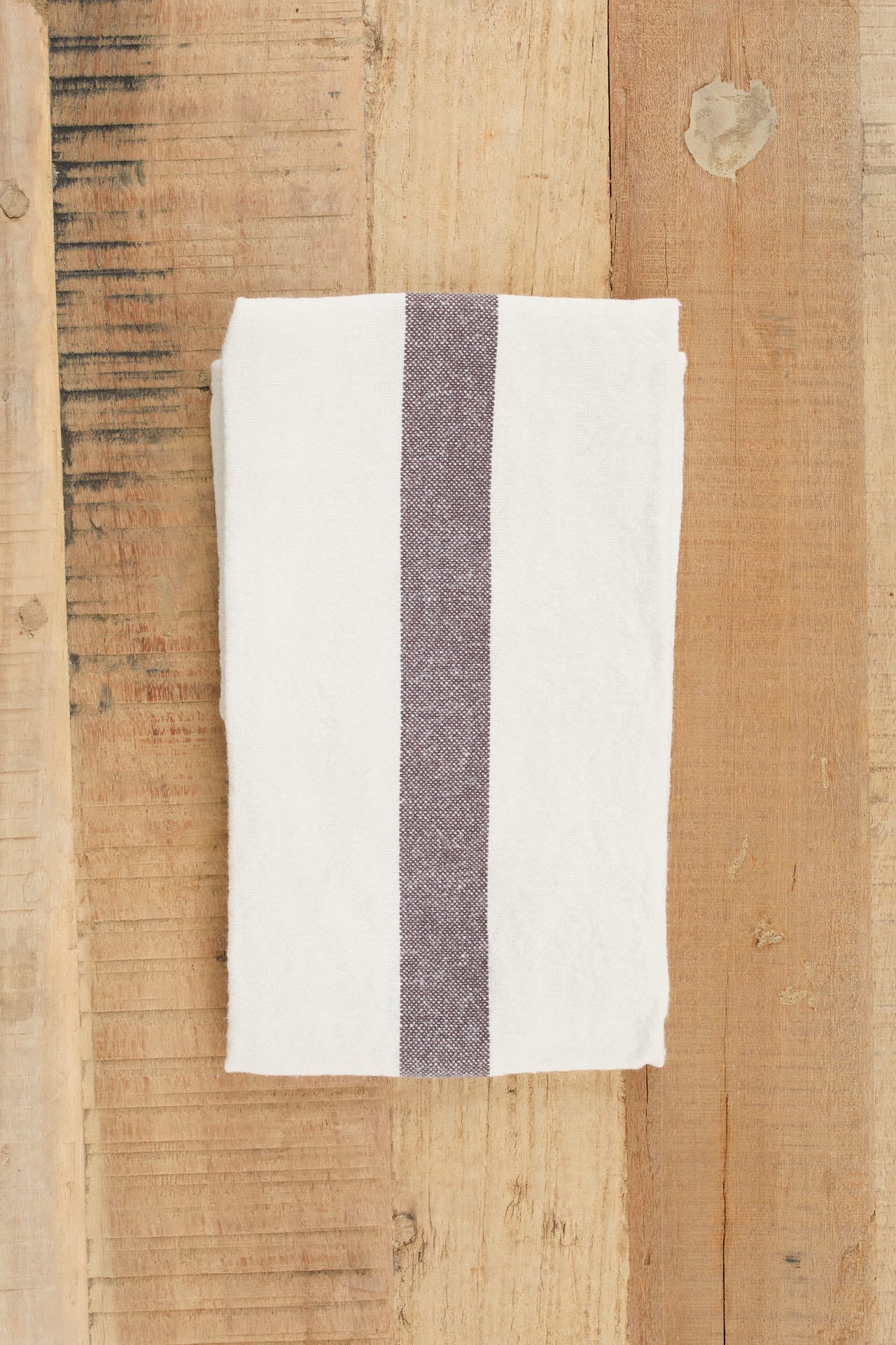 Charvet Editions Home Kitchen Towels Doudou Tea Towel White/Brown / 27.5" L X 18" W