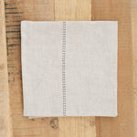 Charvet Editions Home Kitchen Napkins Rythmo Napkin Lin/Noir / 18" X 18"