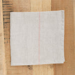 Charvet Editions Home Kitchen Napkins Rythmo Napkin Lin/Rouge / 18" X 18"