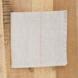 Charvet Editions Home Kitchen Napkins Rythmo Napkin Lin/Rouge / 18" X 18"