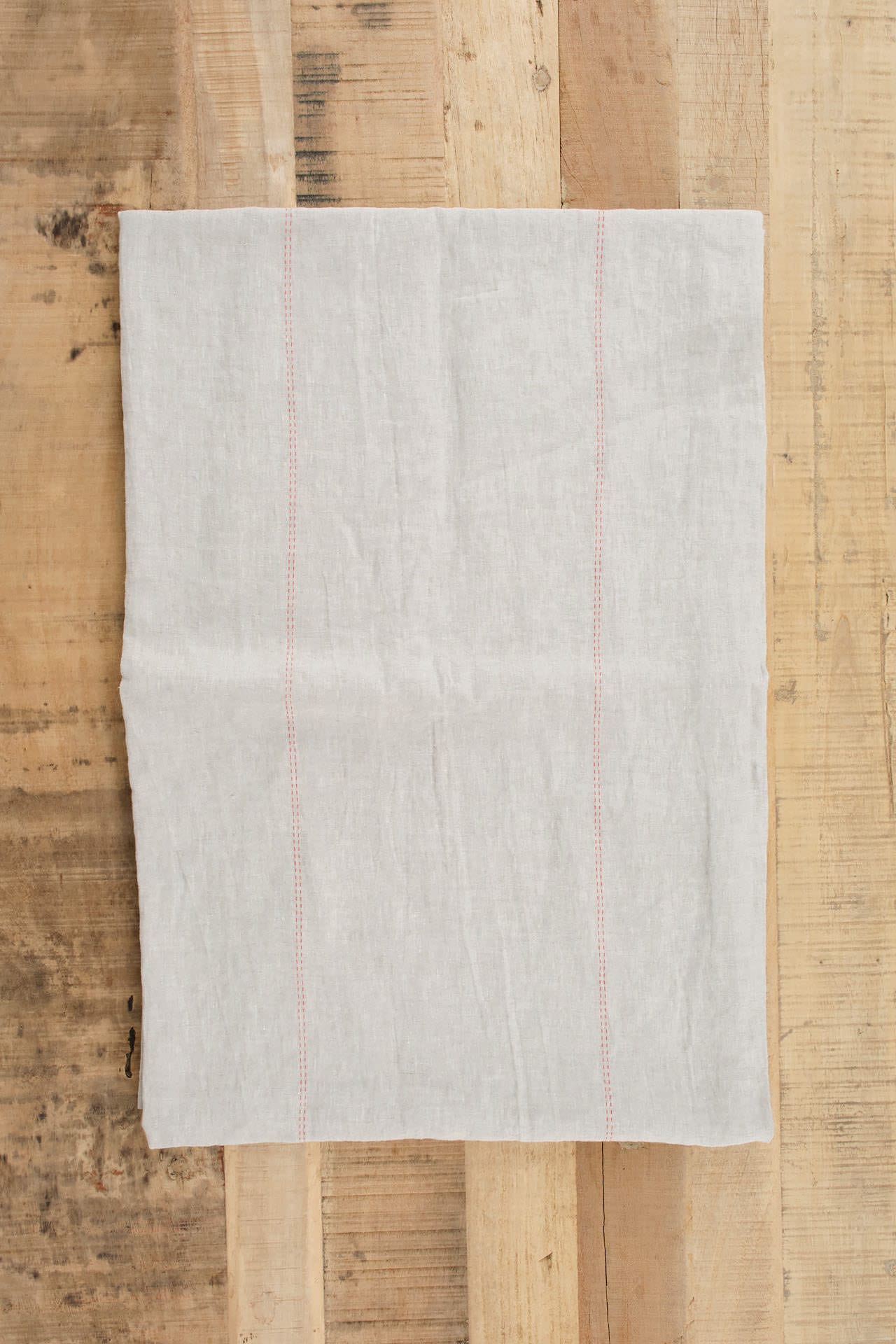 Charvet Editions Home Tablecloths Rythmo Tablecloth in Lin/Rouge Lin/Rouge / 71" L X 90" W