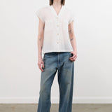 Chimala Apparel Womens Denim 13 oz Selvedge Denim Ranch Pants in Work Light Blue