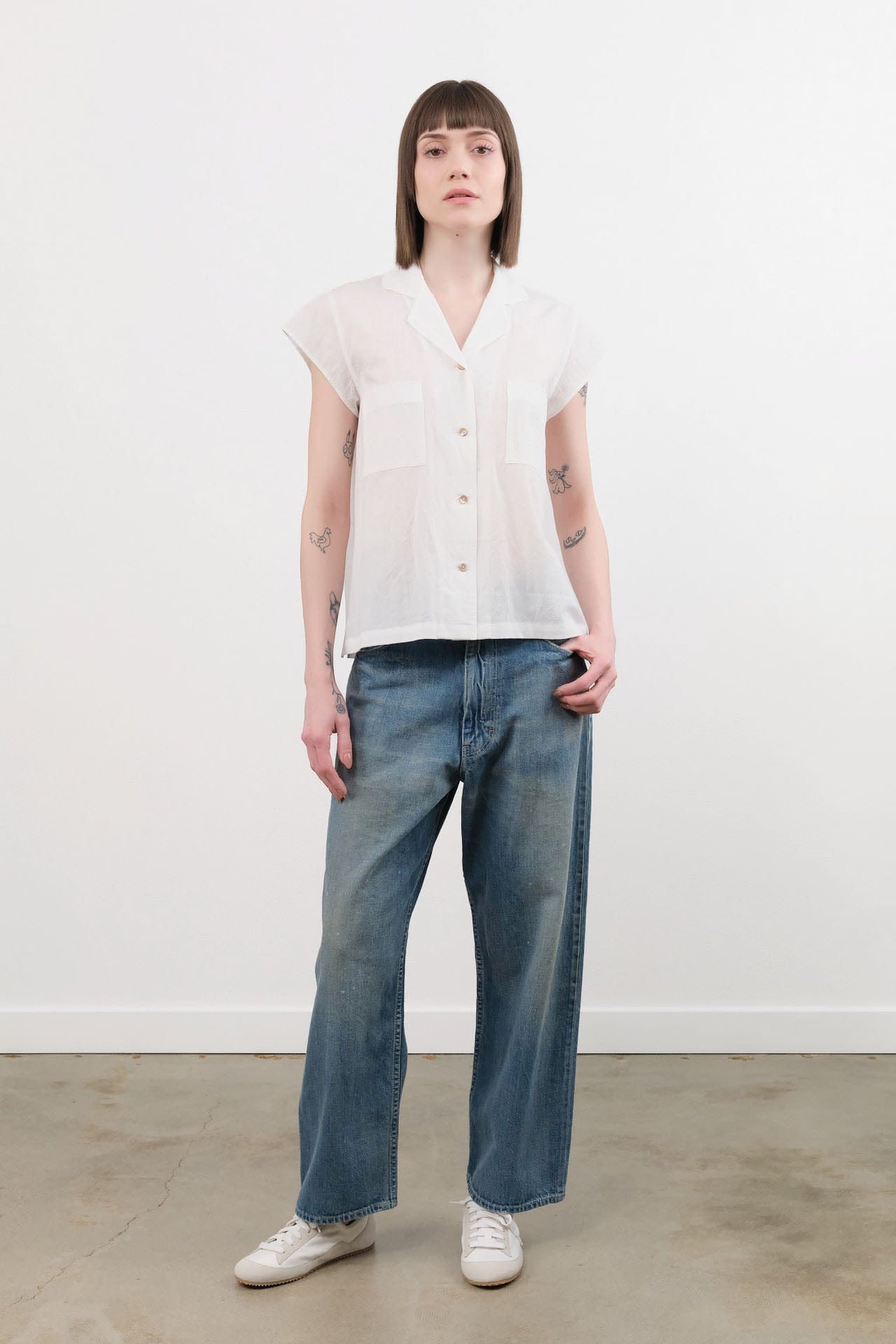 Chimala Apparel Womens Denim 13 oz Selvedge Denim Ranch Pants in Work Light Blue