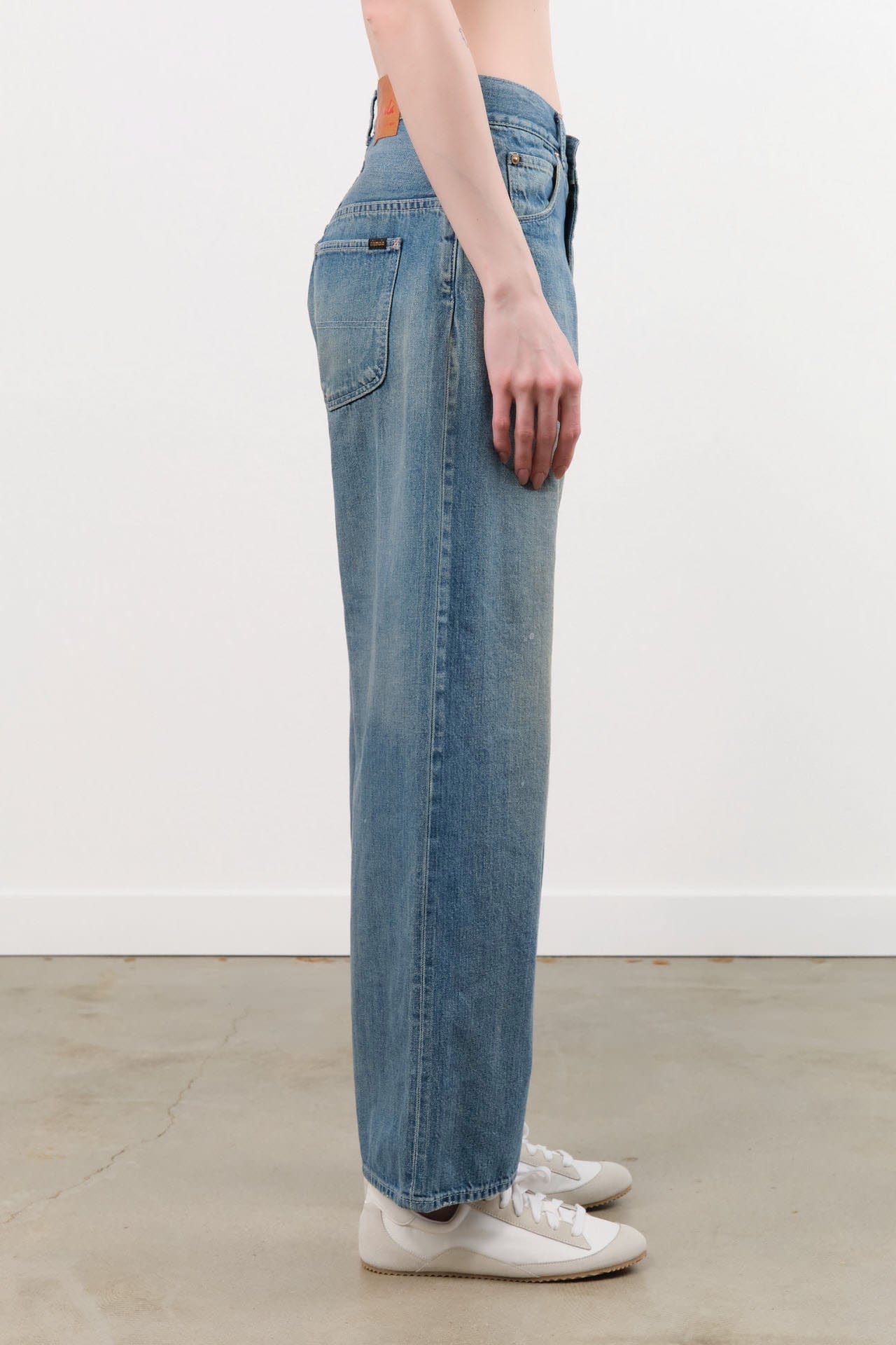 Chimala Apparel Womens Denim 13 oz Selvedge Denim Ranch Pants in Work Light Blue