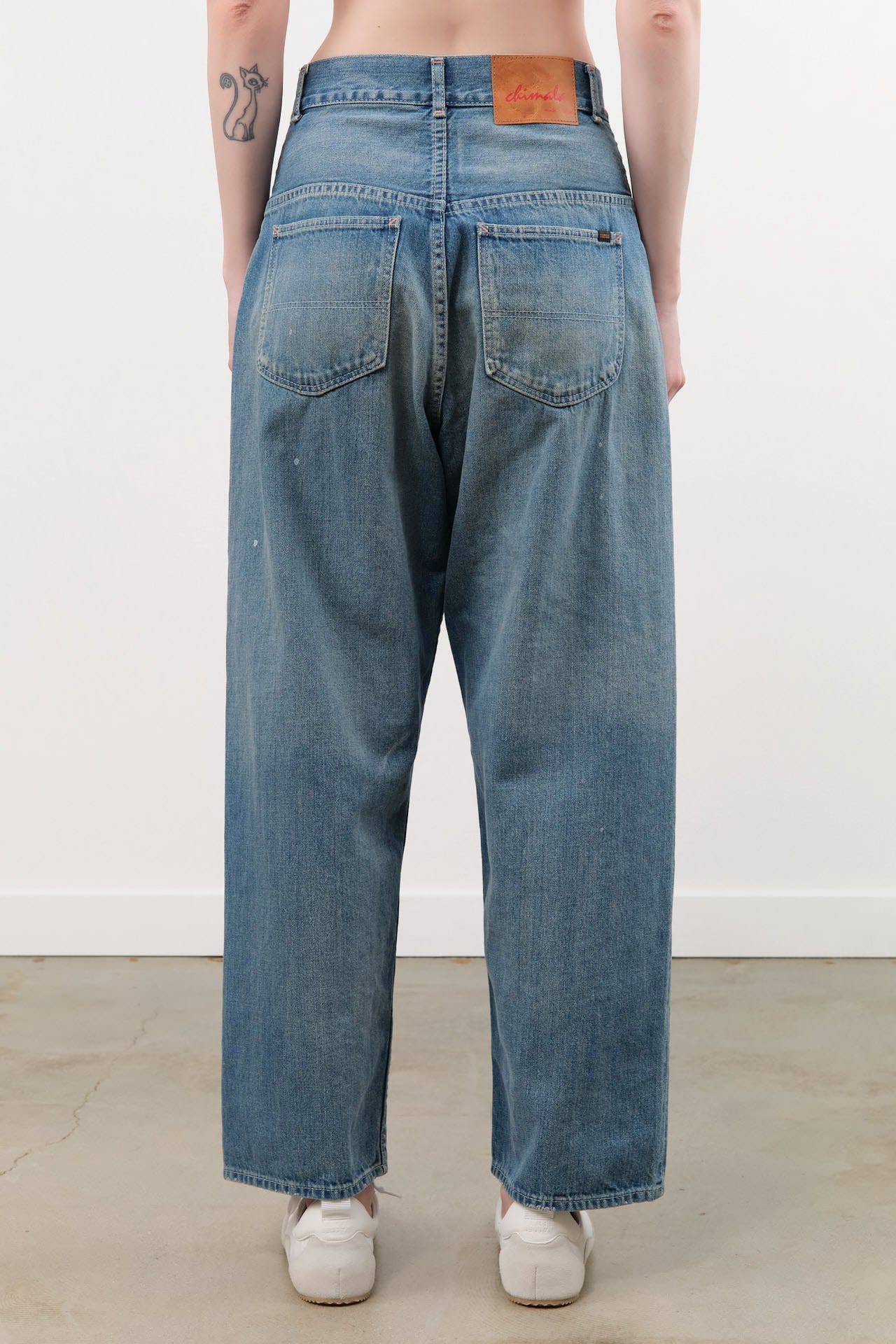 Chimala Apparel Womens Denim 13 oz Selvedge Denim Ranch Pants in Work Light Blue