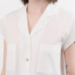 Chimala Apparel Womens Blouses Dobby Short Sleeve Shirt