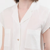Chimala Apparel Womens Blouses Dobby Short Sleeve Shirt