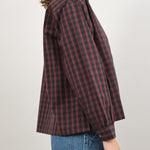 Side of Pleated Stand Collar Shirt