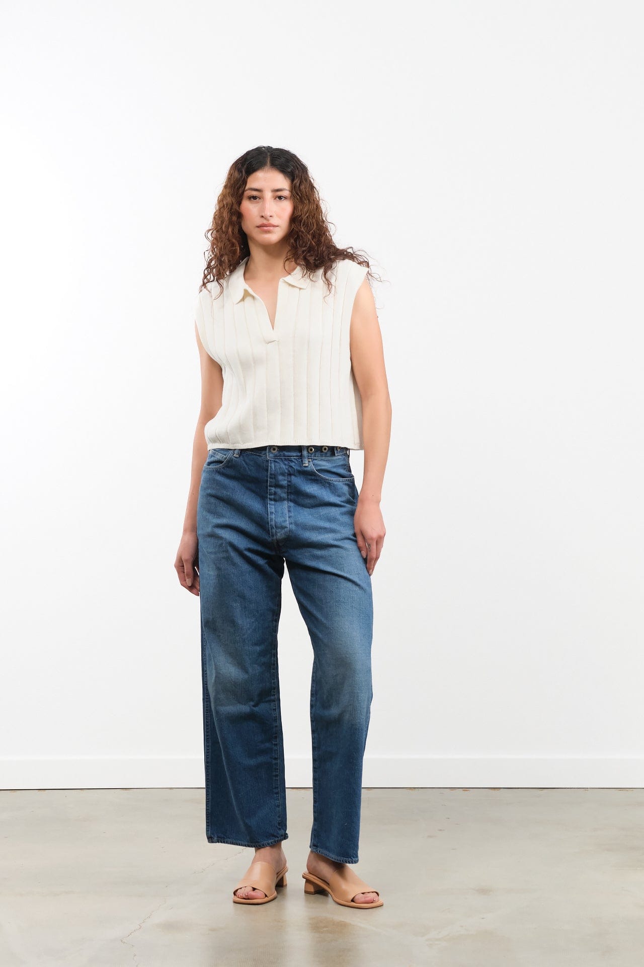 Chimala Apparel Womens Denim Unisex 12 oz W Width Denim Adjustable Waist Medium Wash / 26